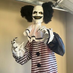 Spooky Striped Clown Halloween